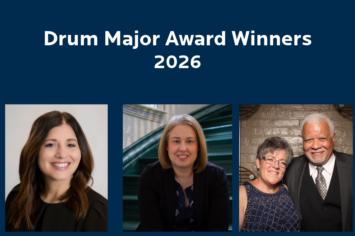 portraits of drum major winners